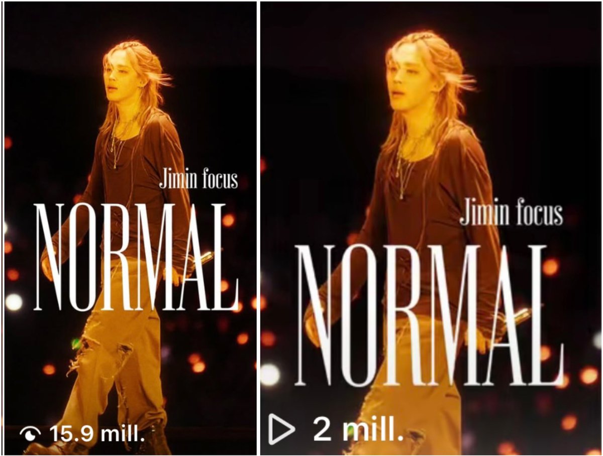 JiminLatinoFB's tweet photo. La fancam en instagram de Jimin en NORMAL ha superado 15.9 millones de vistas 🫣😱 es actualmente la fancam más vista en instagram de Bighit.

Mientras en TikTok su fancam, también ha cruzado los 2 millones de vistas y se acerca al un millón de likes ✨no importa lo que haga, Jimin siempre tiene éxito en todo lo que hace.

CONGRATULATIONS JIMIN
