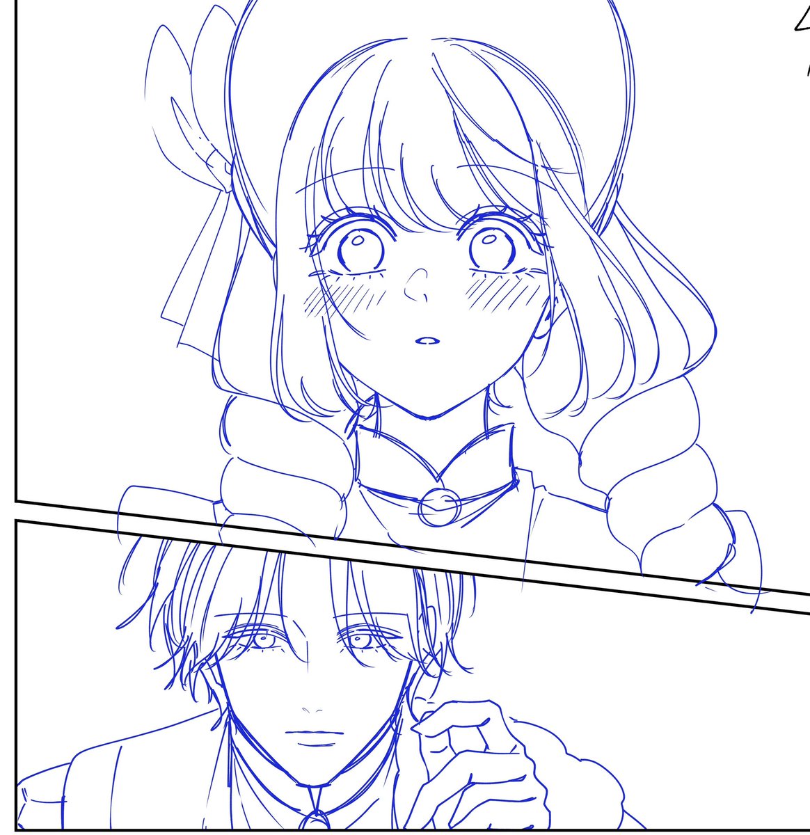 _aisk00's tweet photo. BookLive様にて
『敵国の公爵様に愛されすぎて暗殺できません！』第10話が配信されております〜📢❣️

たくさんの方に読んでいただき、連日ランキング上位入りしています…嬉しい…夢のようです🥹💕
読んでくださった皆様、本当にありがとうございます‼︎‼︎

敵国10話より、私のお気に入りシーンの完成ver.と下絵ver.を載せちゃいます🫶