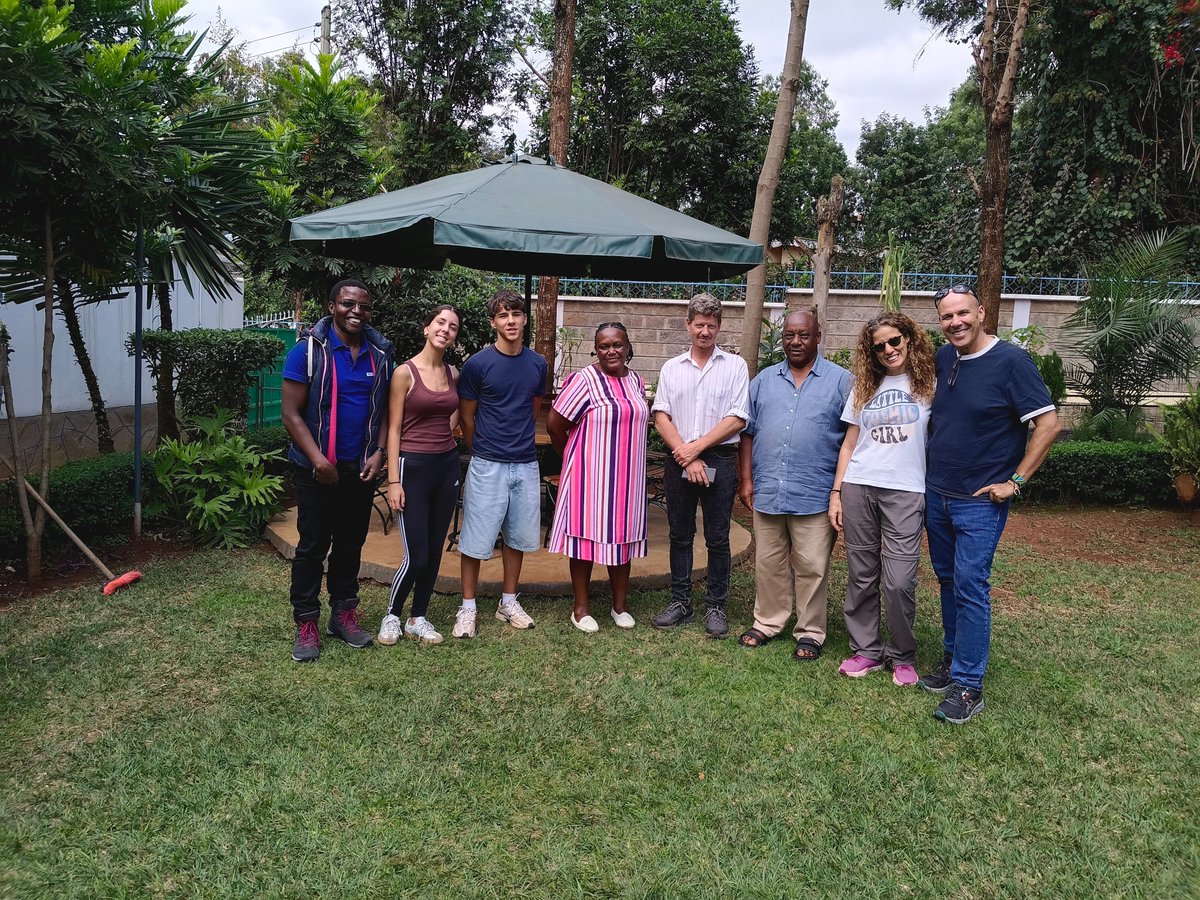 homebiogaskenya's tweet photo. Super excited to take our Spanish friends &amp; colleagues on a biogas tour of our work.

This is Karen, Kerarapon, a 16m3 concrete/fixed  dome biogas plant that runs a 4 cooker &amp; oven, workers 2 cooker, 5kva back up generator, 7.5hp chaff cutter engine, shower and gazebo cooker https://t.co/oJotdJyBsh