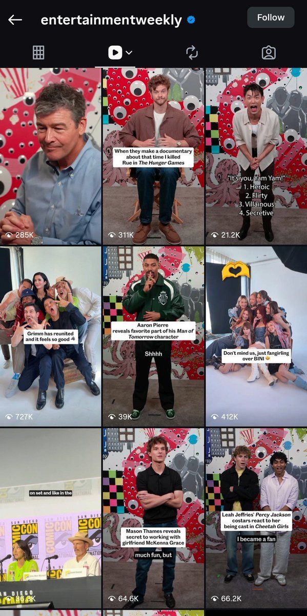 BINIinMyAreyuuh's tweet photo. the views from @EW and @billboard ig posts 🤩 Superstar things. Let's go BINI girlies! ❤️‍🔥

BINI GOES TO COMIC CON
#BINI_AParallelWorld
#BINIxForgottenIsland
#BINI @BINI_ph https://t.co/BN7hX4AaHr