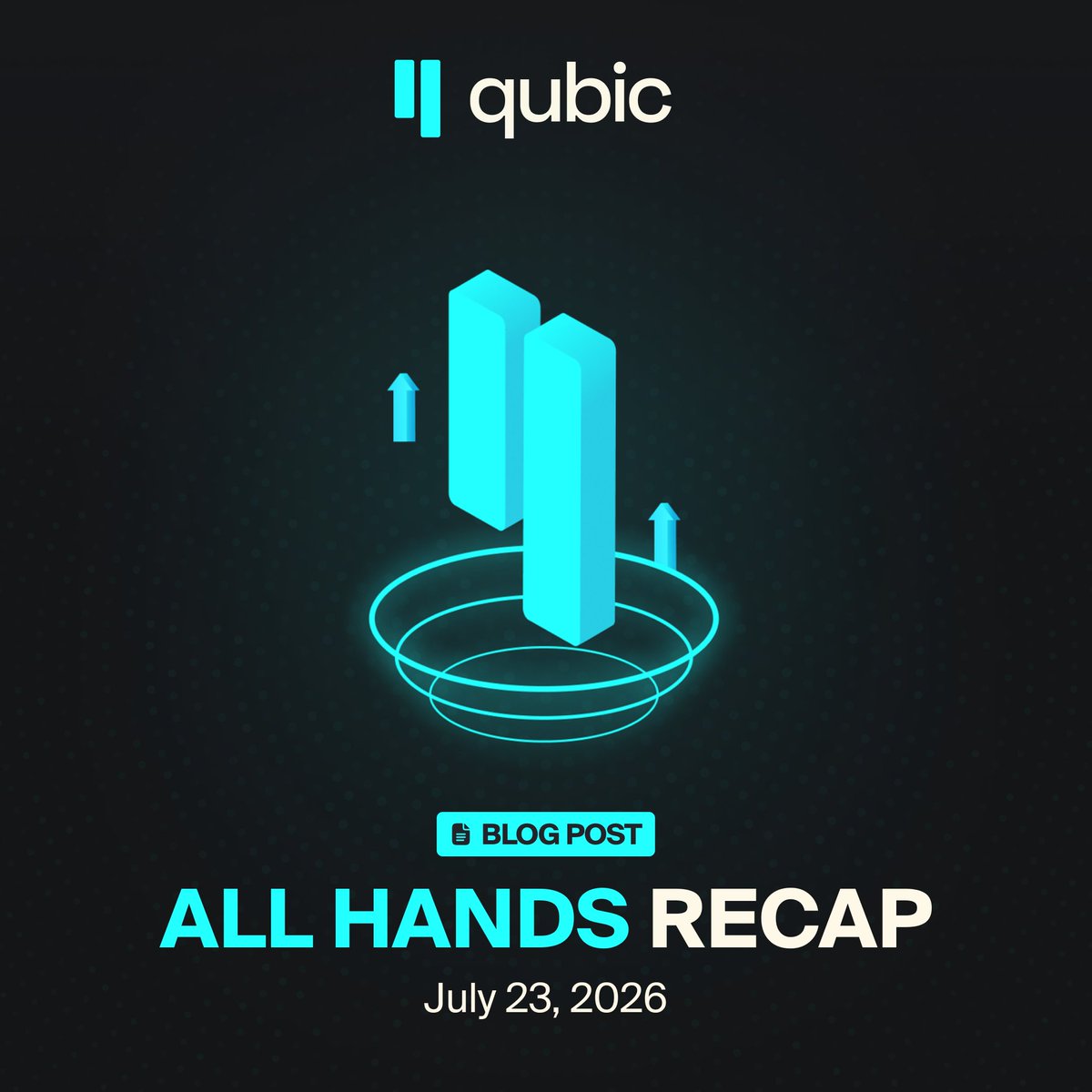 _Qubic_'s tweet photo. The July 23 All-Hands just dropped as a full blog recap.

Here's what you need to know:

🏆 Neuraxon 2.0 won Best Oral Presentation at IEEE AMLDS 2026 in Osaka. The conference audience voted.

🧠 ARC-AGI-3 score doubled to 0.21%. On CPUs. No LLM. Zero cost. Most frontier models score 0% on this benchmark.

⚡ Outsourced Computations about to hit mainnet testing . Full production targeted for August.

💳 Alchemy Pay is live. Buy $QUBIC in 173 countries with Apple Pay, Google Pay, bank transfer, PIX, UPI, SEPA, and more.

📉 The halving lands August 19. Burn rate goes from 55% to 77.5%.