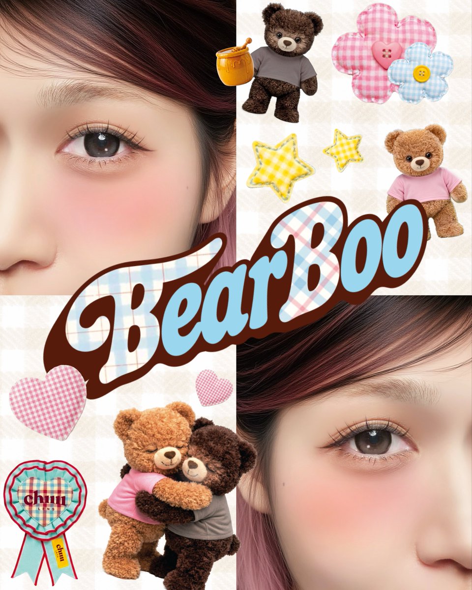 feeeeeaaaa's tweet photo. Chuu LENSから極太フチ×着色直径14.0mmのメガ盛りカラコン「ベアブー」が新登場🐻💫お人形さんみたいなくりっくりの目元でドーリーアイになれちゃう🫶⸝⸝

🍯ハニーチョコ（イエベおすすめ）
🍫ダッチブラック（ブルベおすすめ）

〈PR〉 https://t.co/lEO4MDvg9q