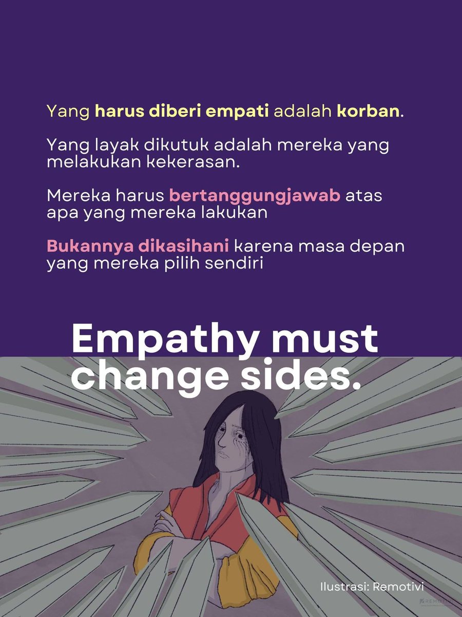 EtanaAstraea's tweet photo. Gimana? Masih mengira para pelaku KS layak dapet empati?

Itu namanya HIMPATHY. Ini bagian dari Rape Culture juga lho.

Pics below belong to: Rifka Annisa WCC https://t.co/rvYvMSKhxC