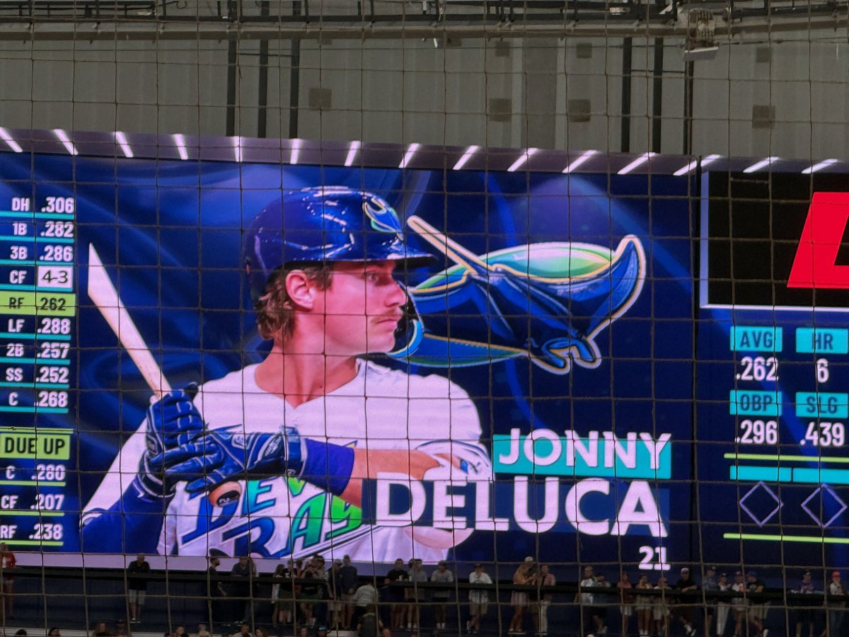 CallDT's tweet photo. I saw the #21 & said that Jonny DeLuca was going to do something good in his 1st at-bat. Jonny got a double & then Ryan Vilade hit DeLuca home.
#CalledIt #RaysUp #TampaBay #Rays #MLB @deluca https://t.co/MxiI3zzywr