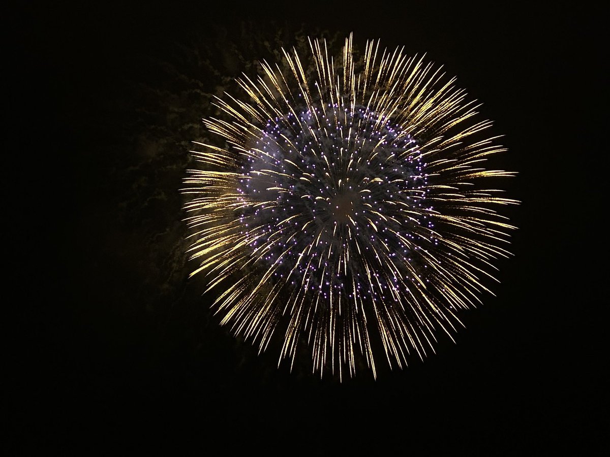 DINSNIDO's tweet photo. 今年の花火大会、めっちゃ綺麗だった！
夜空が一瞬で華やかになって、感動した〜 https://t.co/FQGbl4Ddzs