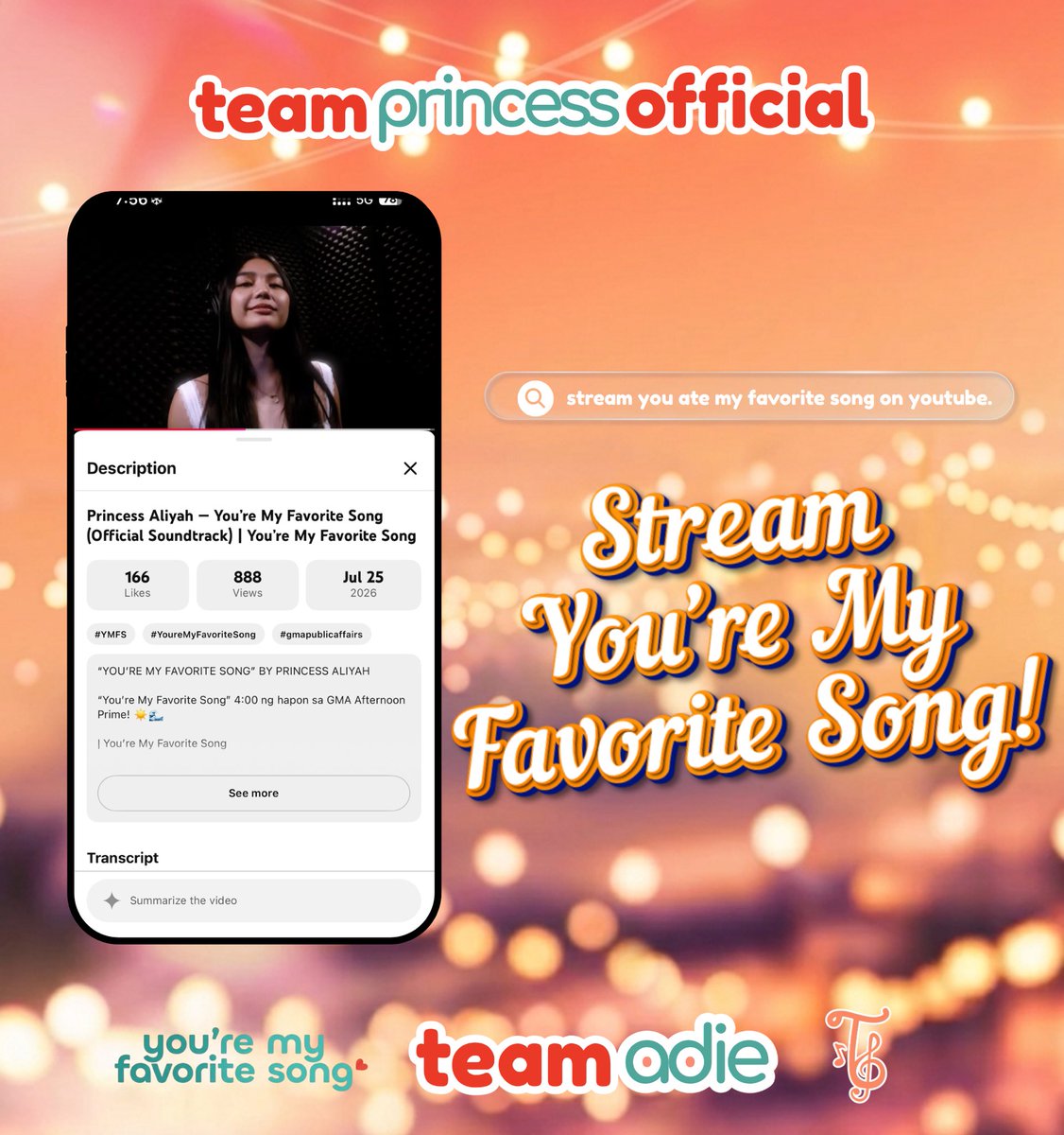 TeamPrincessOFC's tweet photo. ✨ The spell has been cast, and the wait is finally over! ✨

We’ve all been holding our breath for this moment, and Princess Song has officially delivered pure magic with the release of her new single, 'You're My Favorite Song'—now streaming on YouTube! 💫

🔗 : https://t.co/x11YMtdgCM

#PrincessAliyah | Princess Aliyah