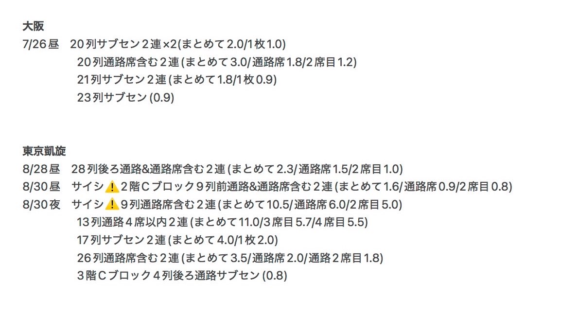 tyrkhn's tweet photo. 【 譲渡 買取 】ミュージカル テニスの王子様 テニミュ 全国 立海 前編 全立 チケット TSC先行 全席指定 昼 夜 通路 定価 希望額 東京 大阪 福岡 凱旋 楽

譲
7/26
8/28 29 30 

求
()即決額 +送料

キャンセル分再掲
7/26 11:00頃　当方指定場所で手渡し
お座席詳細不問の方、事前支払い可能な方優先 https://t.co/HXg2CspVfJ