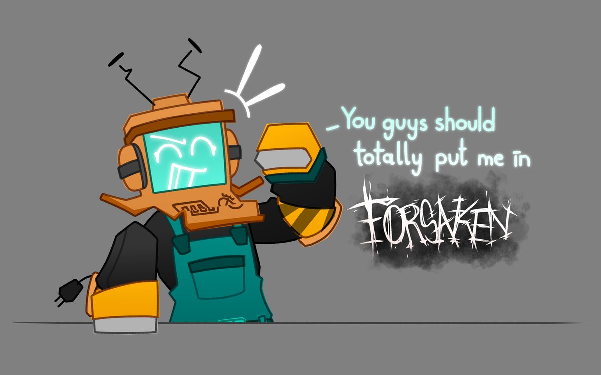 TheIcyBeans's tweet photo. Uh... here's HelperBot for Veeronica!! ':]

Based on the HelperBot (shocker), idk I've had this concept for a while now and it would be cool to see her in game someday.

I have nothing else to say other than she's so swagger fr fr, okay goodnight!1!

#Veeronica #Forsaken https://t.co/XGsP5UJVca