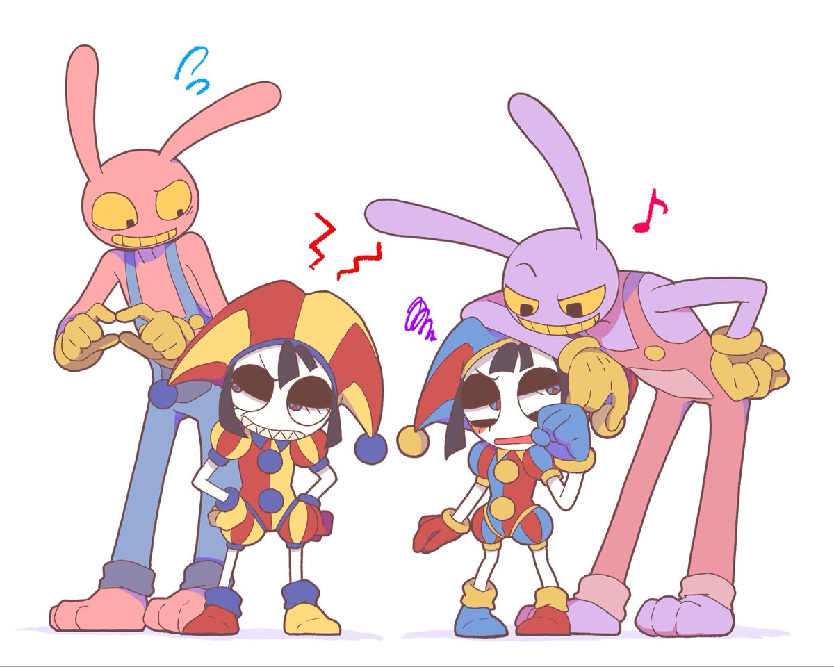 nekojarashi8515's tweet photo. ｲｰﾋﾞﾙと
🐰🤡

#funnybunny #jaxxpomni https://t.co/lsEMbpoogh