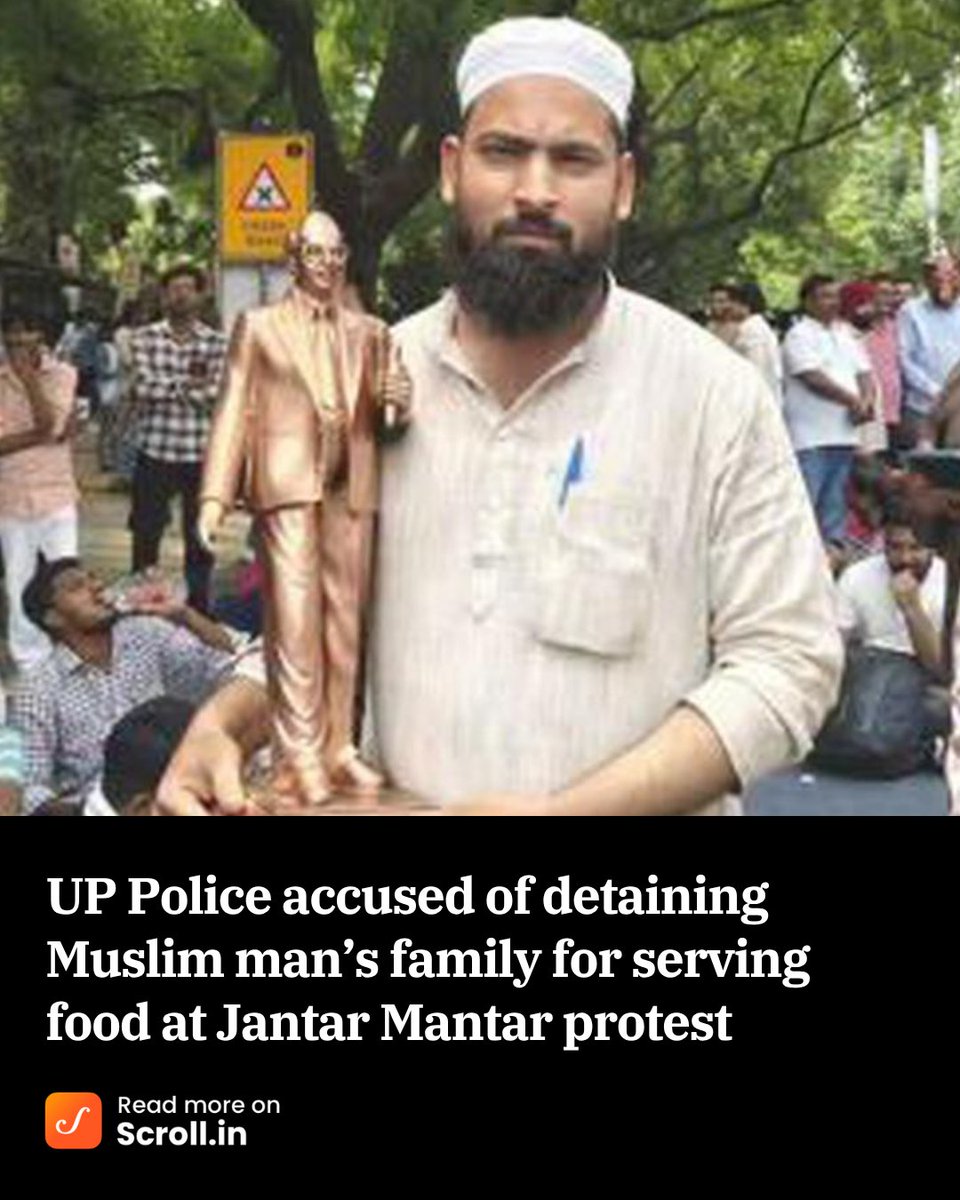 scroll_in's tweet photo. Muhammad Junaid that the police confiscated the bank passbooks of his parents and siblings, as well as Aadhaar cards. 

https://t.co/fX04ZvR9o6

The #CockroachJantaParty criticised the action and said the #UttarPradesh Police was “wasting its time” by targeting a volunteer instead of criminals.
