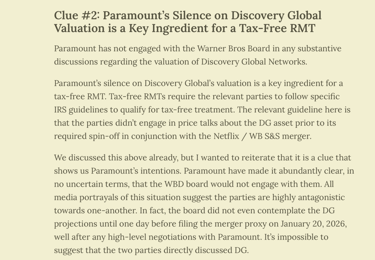 garyHeff's tweet photo. Paramount and The States agreed not to close the current transaction. The agreement doesn't restrict divestitures. Paramount / Warner Bros retained flexibility to spin-off assets such as cable nets, tax-free. 

$PSKY $WBD

1/4 https://t.co/RLmQ9UATen