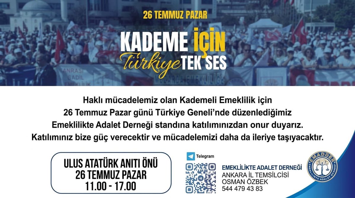melihguuner's tweet photo. Haksızlık karşısında duruşumuz nettir.
Yarın 13:00 da Ulus’ta olacağız.
#KademeYasaya https://t.co/m3CrURAdFn