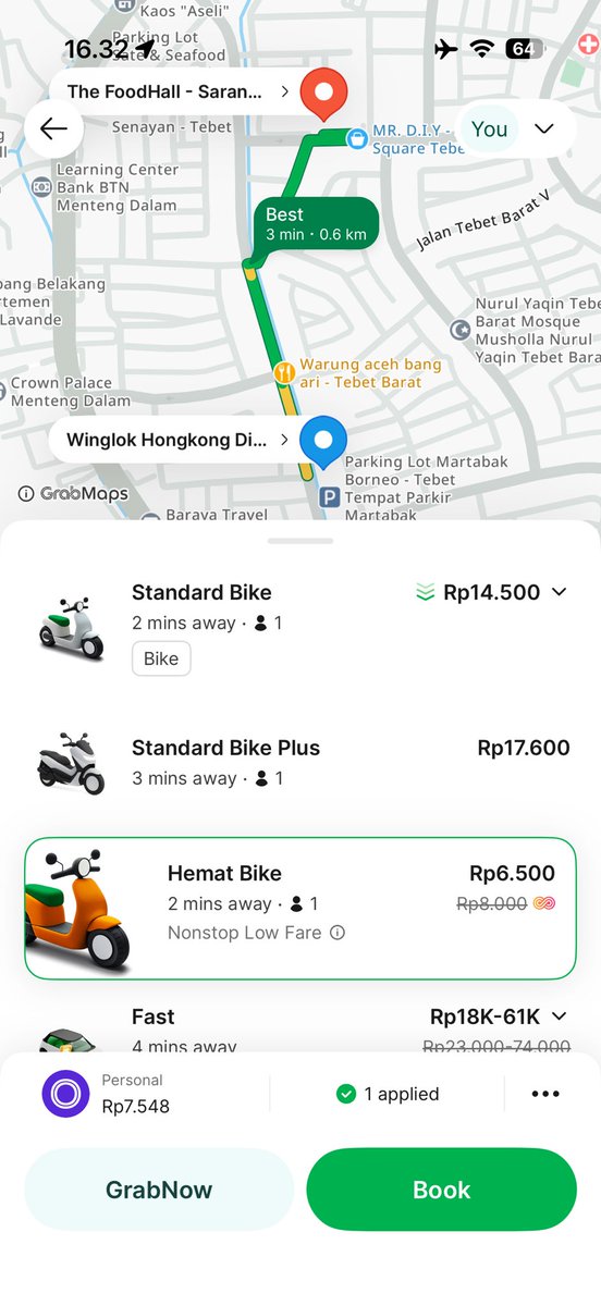 khansaneira's tweet photo. “sedeket ini? yg bener neng??” sm abang grab krn gw pilih naik MOTOR dibanding jalan 10 menit…TAPI gpp win win solution soalnya dia nganternya deket, gw save energy wkwk pake pahe juga sih, yg masih gratis subscribe nyaa. makasi bang 😭🫶🏻 https://t.co/18bJ49QaRD