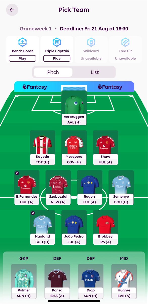 Isaac101131's tweet photo. 🚨 BRUNO SQUAD 🚨 🔥

Fernandes (C) 🧠🇵🇹 against Hull! 🎯

💰 Szoboszlai &amp; Semenyo feel way too cheap for their potential 📈🔥

📅 Brobbey has a brilliant run of fixtures 🤩⚽️ 

🚀 Kayode’s long throws are an underrated weapon 🪃

#FPL #FPLCommunity #FantasyPremierLeague https://t.co/ONMyV8eLtm