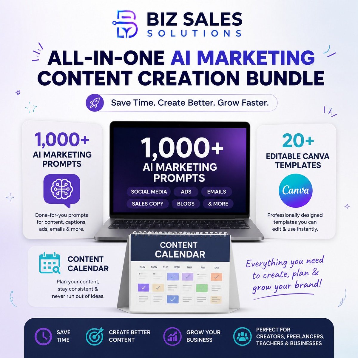 KFHDiary's tweet photo. Get the **2026 Digital Growth Bundle**: **1,000+ Marketing AI Prompts**, **20 Canva Templates**, **Business Visibility eBook** + **FREE Content Calendar &amp; Planner**.

🎁 Early-bird offer + FREE Business Page Audit.

Comment "GROWTH" for details.
#GrowTogether https://t.co/FeJdofwwlb