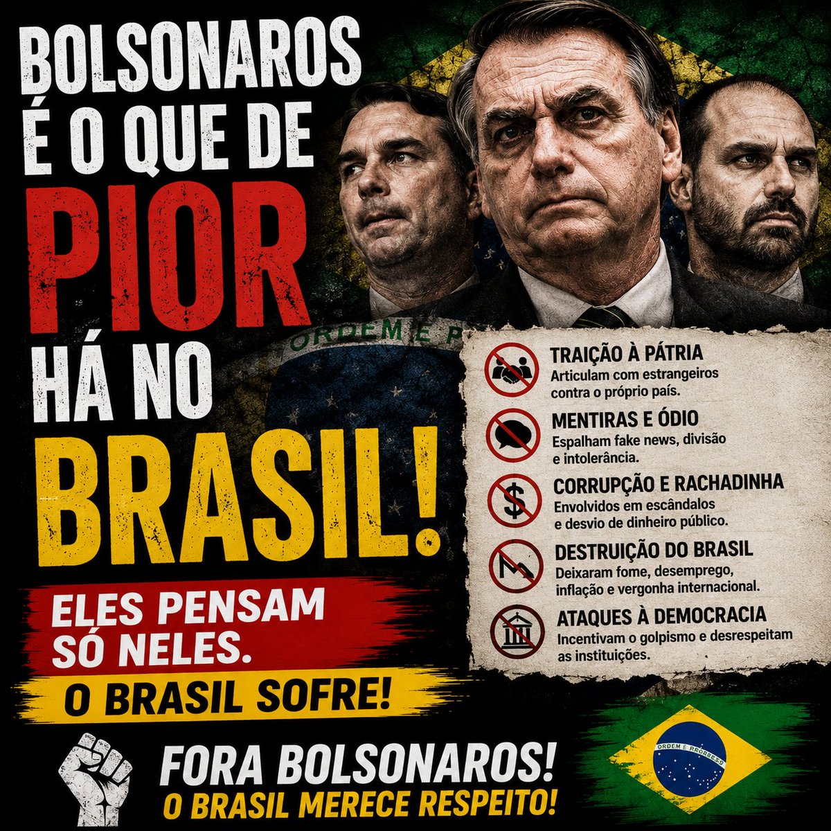 vanderleys89717's tweet photo. @KriskaCarvalho Como o Brasil pode ter eleito esses caras! Quando Bolsonaro ganhou ninguém questionou o resultado... Quando perdeu quis dar um golpe... Como ainda brasileiros que apoiam esses FDP! https://t.co/tYHSu4iKVg
