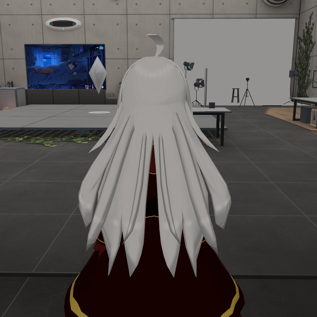 Lerte_VRC's tweet photo. レーテちゃんの髪の毛です。
房ごとにメッシュ別になっているけど、一体化した方が良さそうかも https://t.co/wkwuLePqCR