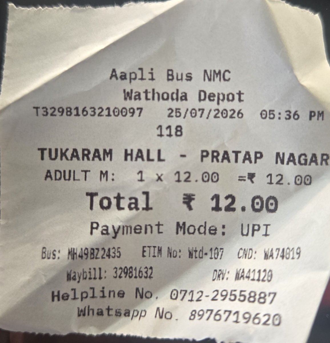 PrafulDhabarde's tweet photo. Dear @ngpnmc, I had a very unpleasant experience with the driver of NMC City Bus No. MH49BZ2435 (Route 118) today (25/07/2026). The driver behaved very rudely with me. Kindly look into this matter and take appropriate action to improve public service. #Nagpur #NMCCityBus
@ngpnmc https://t.co/WRkfOLaPoR