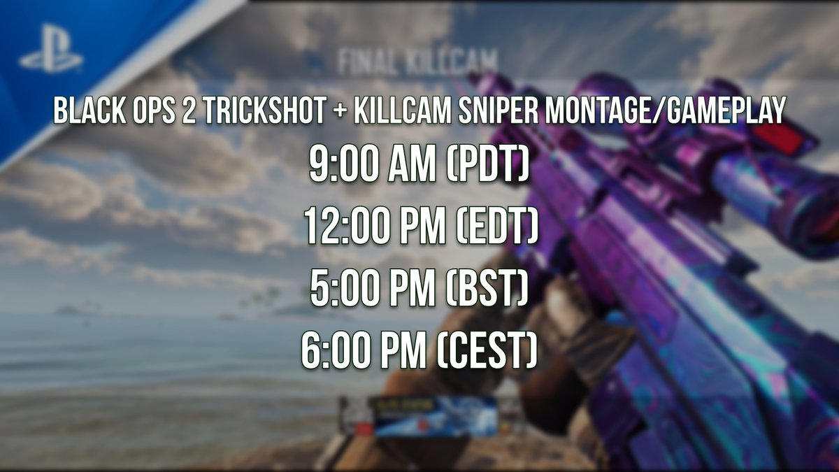 DubstepZzYT's tweet photo. New BO2 trickshot montage is uploaded and ready to go! turn on notifications and come join us for the premiere! (: https://t.co/h1pNBGpyQP https://t.co/nXMD4MRxsZ