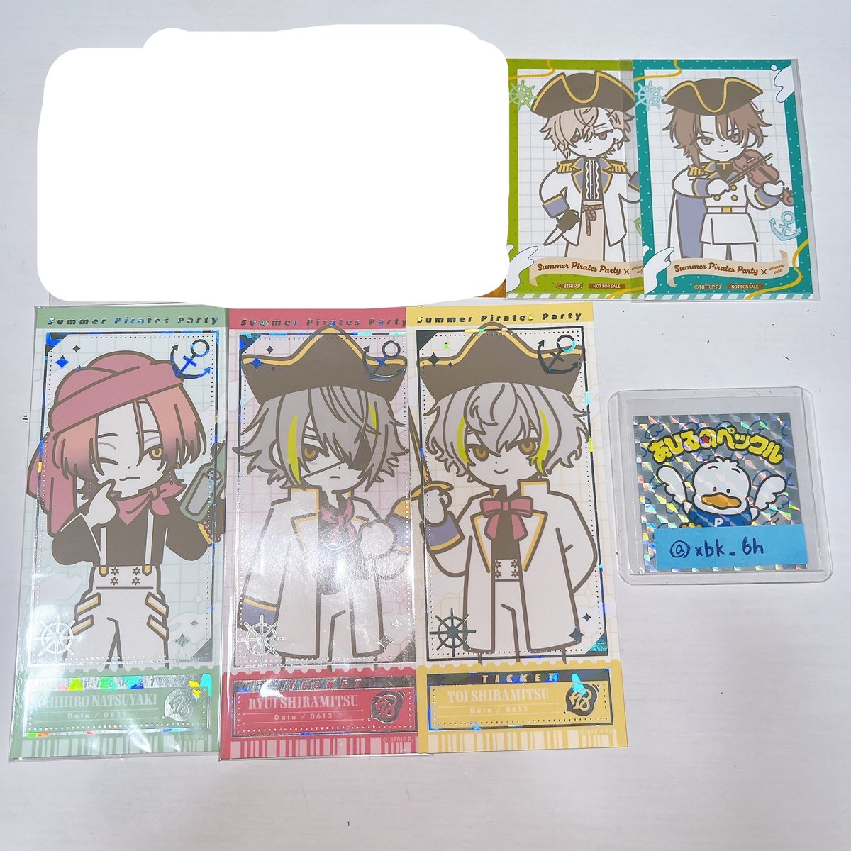 xbk_6h's tweet photo. 【交換】18TRIP エイトリ アニメイトカフェ アニカフェ コースター フォトカード 特典

譲：潮 七基 千弥 琉衣 糖衣

求：ラー博特典 季肋 雪風 太緒 凪
または
　チケット：夜鷹、雪風

都内横浜や池袋お手渡し◎
お気軽にお声掛けください。 https://t.co/USqwKZs5pu