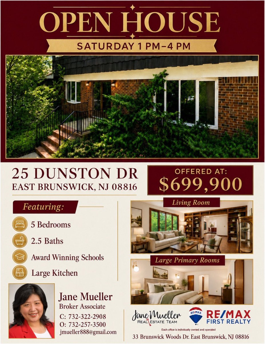 JaneJmueller888's tweet photo. 🏡 Open House today: 1:00 PM – 4:00 PM

Can't make it? Text/Call 732-322-2908 to set up a private walkthrough!

#janemuellerteam ; #backdrop ; #eastbrunswick ; #openhouse https://t.co/peytToyrC9