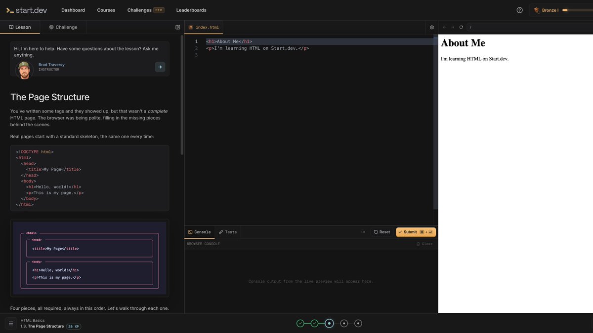 GenesisCoding's tweet photo. Started the HTML course on https://t.co/aqAXnrgw6i https://t.co/0fJG55dscb