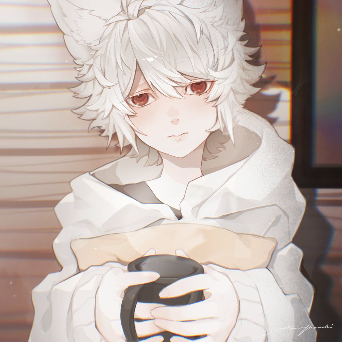 ocean_nohito's tweet photo. 白髪の少年。#狼たちの追憶 #oc #illustration https://t.co/79IStAQl1D