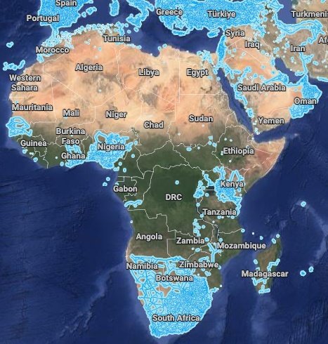 MapsAfrican's tweet photo. Google Street View coverage in Africa. https://t.co/zGwg5Vkkrw