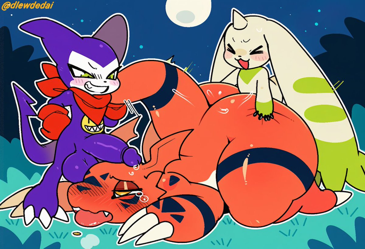 dlewdedai's tweet photo. Guilmon late night fun. https://t.co/UjqzUNSkim