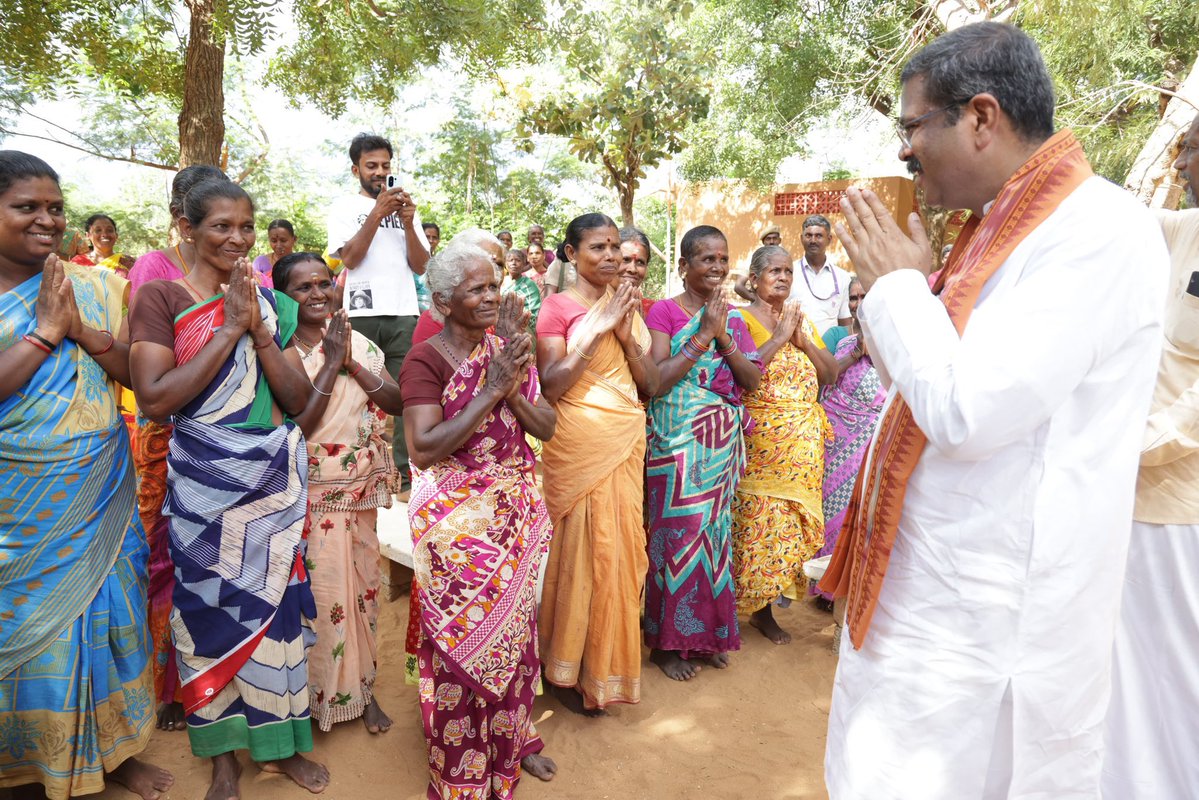 AnanthAyyasamy's tweet photo. Bravo Pradhan Ji! For the People, For the Students, For Bharath!

Was the fight ever really about NEET, or something else? Now that Pradhan Ji has gracefully stepped down, we can expect the hiding cat to come out.

Pradhan Ji is a people leader and true patriot!

I saw the leader up close. When he visited Tenkasi last September, he stepped off the agenda - insisting on meeting villagers, young workers and students, and visiting Bharathiyar’s library in Kadayam. None of it was scripted; all of it was him.

When I met him last month and placed Tenkasi’s educational aspirations before him - a CBSE training centre, a digital learning centre, Atal Tinkering Labs and AI infrastructure for our students - he gave a patient ear amid a packed schedule and promptly referred our petition for evaluation.

His national footprint speaks for itself: architecting NEP 2020, democratising education by championing Indian languages, upgrading over 13,000 PM SHRI schools, launching the Bharatiya Bhasha Utsav, taking flagship institutions like IIT Madras global with its Zanzibar campus, and driving NIPUN Bharat for foundational literacy.
@dpradhanbjp