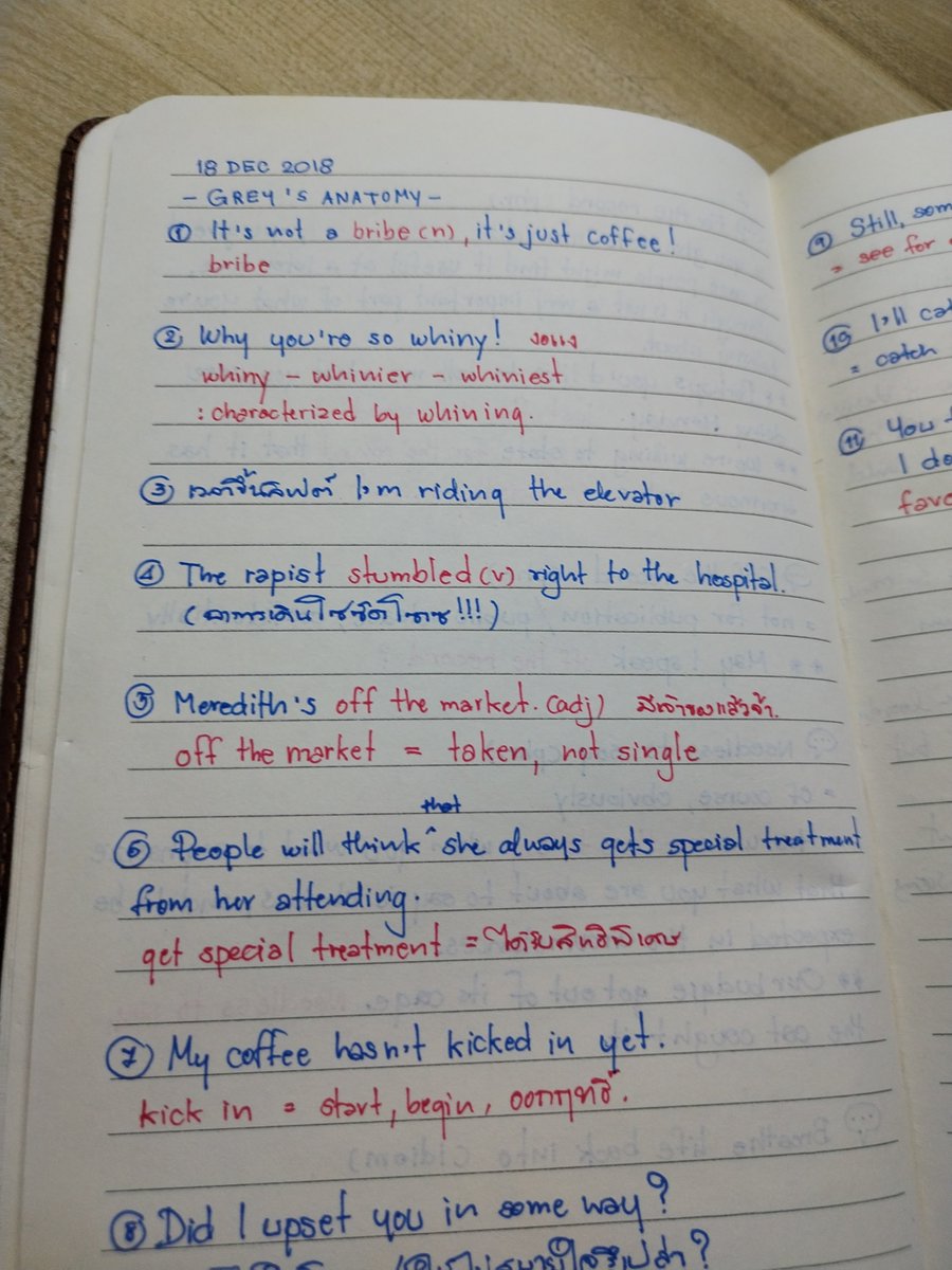 readandpaws's tweet photo. ใช้สิ่งที่เราชอบหรือสนใจไม่ว่าจะเป็นหนัง ซีรีส์ หนังสือ รายการพอดคาสต์ เป็นตัวเชื่อมการเรียนรู้ภาษาอังกฤษค่ะ เราจะอยู่กับมันได้นานขึ้น โดยไม่ได้รู้สึกว่าตัวเองกำลังเรียนอยู่ แต่มันคือสิ่งที่เราอยากรู้มากกว่าการถูกยัดเยียด สมองจะเปิดรับข้อมูลได้ง่ายขึ้นมากๆ 

เมื่อก่อนจดแทบทุกอย่างเลย บางบทความที่อ่านแล้วชอบมากๆ ก็คัดลอกตามเลย แต่ไม่ได้แค่คัดลอกนะคะ ตอนที่เขียนเราพยายามทำความเข้าใจโครงสร้างประโยค ทำความเข้าใจความหมายของคำศัพท์ใหม่ๆ ด้วย ว่ามันเอาไปใช้ยังในบริบทต่างๆ

อย่างบางบทสนทนาในหนัง/ซีรีส์ เราก็จดมาทั้งประโยคเลย ฝึกออกเสียงตาม เลียนแบบตัวละครในเรื่องก็ได้ คุยกับหมากับแมวเป็นภาษาอังกฤษไป live and breathe all things English กันไป ☺️