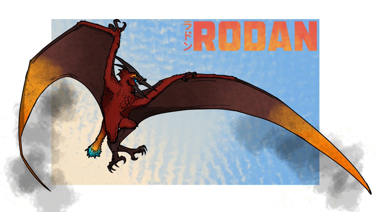 CrestedThunder's tweet photo. An airborn titan who wields the power of the raging Winds and the bleeding Earth
#Godzilla #ゴジラ #Rodan #ラドン #大怪獣 #FanGoji #DigitalArt https://t.co/QLlrsQF4Xt