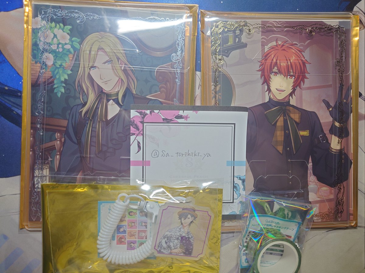 Sa_torihiki_ya's tweet photo. 【交換】うたプリ　グラショ　

譲:
ポートレート:音也 カミュ
⇆嶺二 トキヤ

アクリルキーホルダー:トキヤ
⇆翔 藍

箔押しマスキングテープ:セシル
⇆翔

特典　ポストカード:那月×2
⇆嶺二  異種翔、藍

郵送でのお取引となります。
検索からでもお気軽にお声掛けください。 https://t.co/eXElzPO8Lj