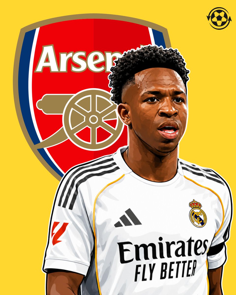 DeadlineDayLive's tweet photo. 🚨 𝗕𝗥𝗘𝗔𝗞𝗜𝗡𝗚: Arsenal have internally approved a move for Vinicius Jr and are now exploring the possibility of signing the Real Madrid superstar. 🇧🇷🔴

No club-to-club talks have taken place yet, with the interest still at an early stage. 

Much will depend on Vinicius' contract situation, with no breakthrough currently reached at Madrid. 👀

(Source: @David_Ornstein)