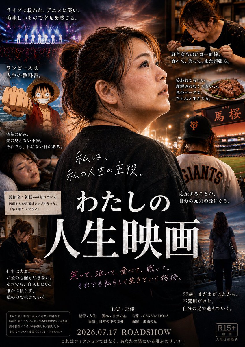 KYOKAest9's tweet photo. 流行ってる映画ポスターのやったらさ
ちゃんと太ってた🤷🏼‍♀️ https://t.co/AuhboEPrgN