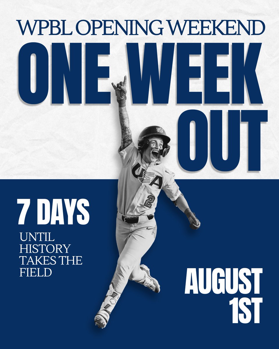 SHBH_Official's tweet photo. Just 7 days.

More than 70 years after the final season of the All-American Girls Professional Baseball League inspired A League of Their Own, a new chapter is about to begin.

See you on Opening Day. ⚾

📸: @jeanfruth 

#WPBL #WomensBaseball #OpeningDay #HistoryInTheMaking https://t.co/fBB9JWZ4wV