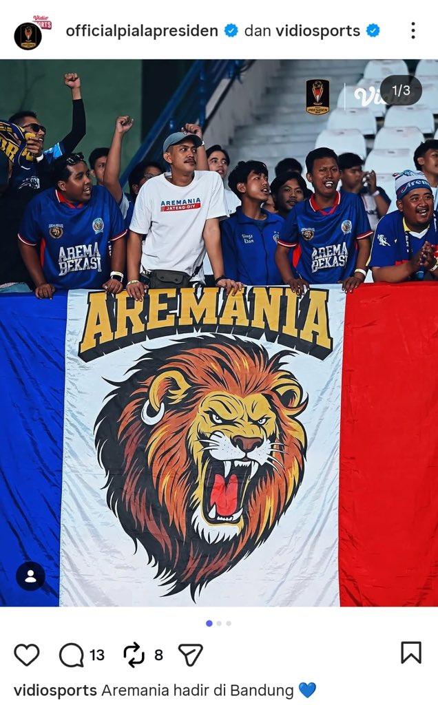 kudila_'s tweet photo. serunya #PialaPresiden2026 tuh karena dari laga pertama aja udah ada Persib vs Arema dong guys. gengsi dua tim gede bikin pertandingan ini susah ditebak, siapa yang lebih siap biasanya yang bakal senyum di akhir.

https://t.co/L1l57G8cUn https://t.co/SL2eq9Hywg
