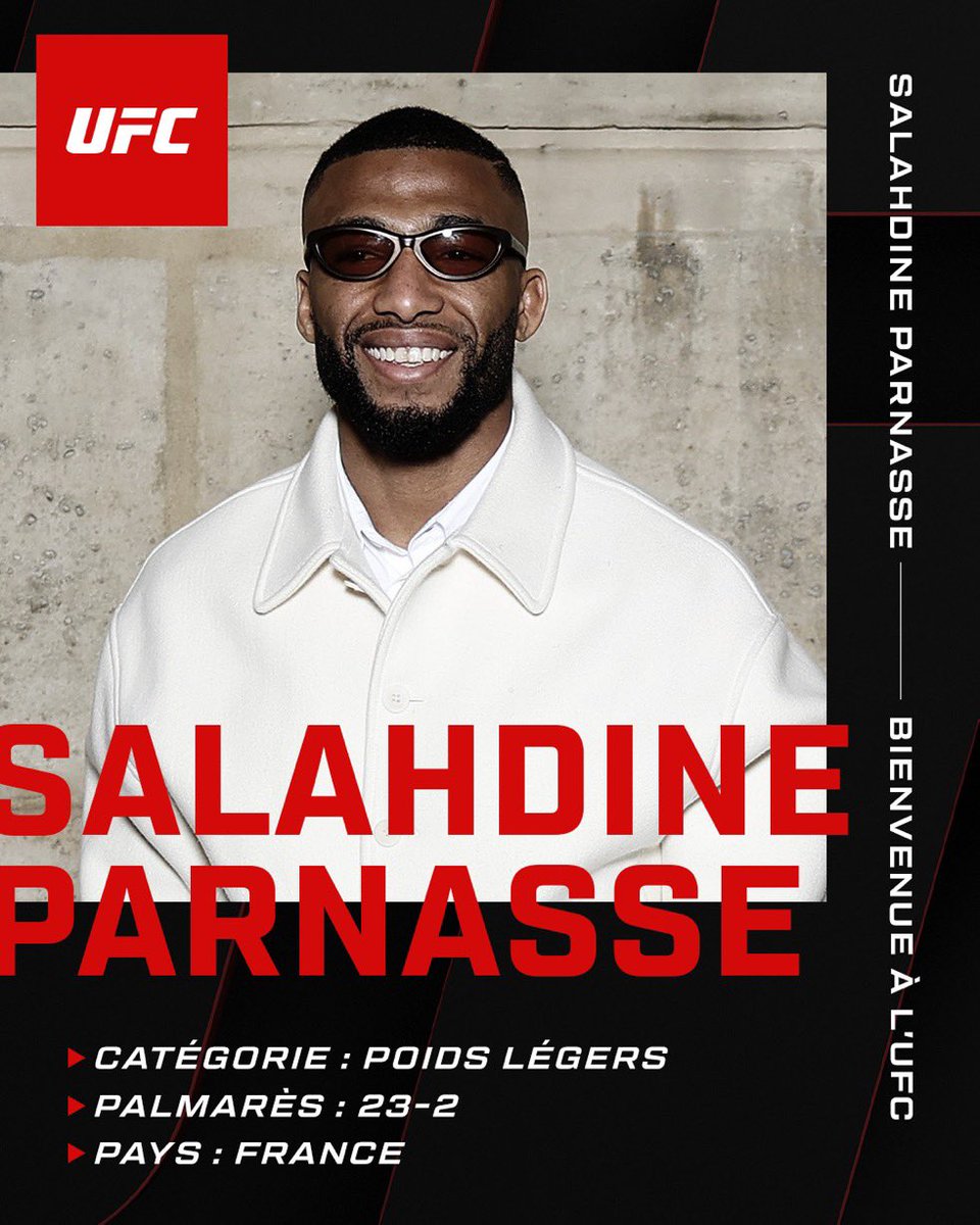 Lasseuf_'s tweet photo. C’est les émotions 🥺

Le plus gros prospect que la France ait vu naître en MMA signe à l’UFC au moment où on n’y croyait tous plus du tout…

SALAHDINE PARNASSE signe enfin à l’UFC. 🤯

Voici les conditions que son manager, ATCH, a réussi à obtenir de la part de la big league :

50 000 $ + 50 000 $ 💰
Affronter le mec le plus nul du Top 10 🥊
Rénovation de la façade de la synagogue d’Aubervilliers aux frais de Dana White 🏗️
La Sueur ne recevra plus d’accréditation pour les UFC Paris 🚫
Rachid Laroussi sort de prison sur demande officielle de Donald Trump à Emmanuel Macron 🇺🇸🇫🇷

Dingue… 🤯