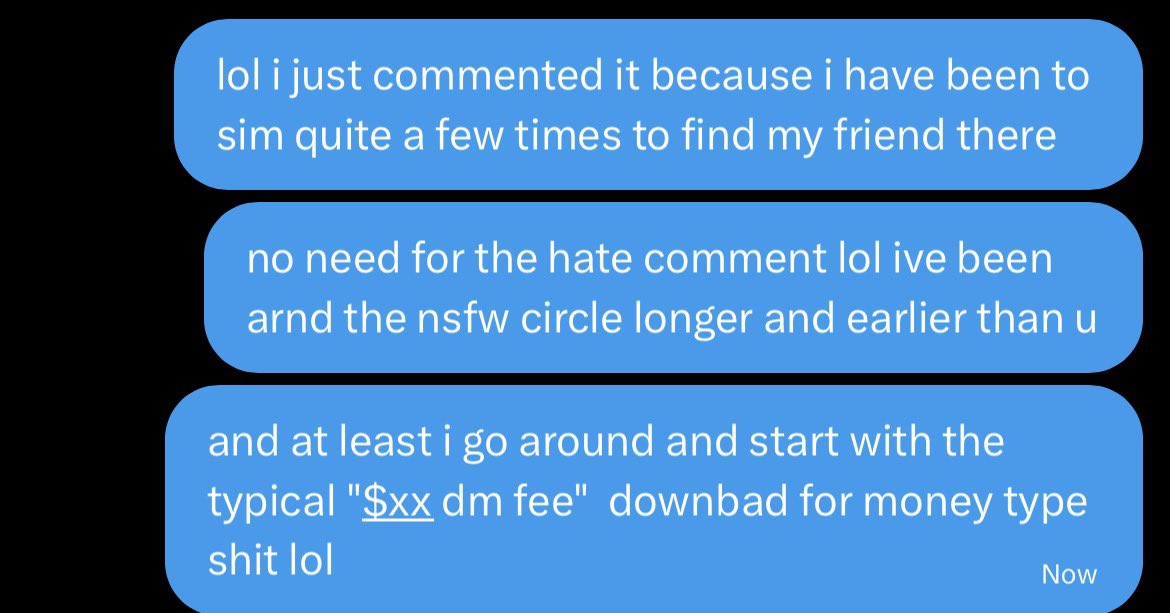Icey09080706's tweet photo. @koeymi05 can’t believe this is the kind of shit I have to deal with when ive only been back for less than a month lol. really sick and tired of these xmm and the '$xx dm fee' yall have been using
#sgnsfw #nsfwsg #sgxmm https://t.co/G3qezkUYCk