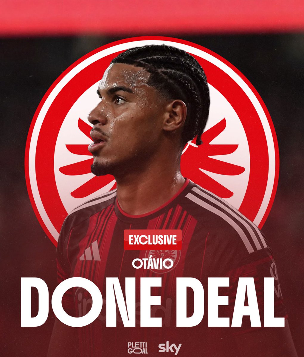 Plettigoal's tweet photo. 🚨💥 EXCL | Otávio to Eintracht Frankfurt - DONE DEAL ✔️

Full agreement reached with Estrela Amadora. Transfer fee: €4.5 million for the 20 y/o talented centre-back. 

@SkySportDE 🇧🇷 https://t.co/1CWJM8FY8u
