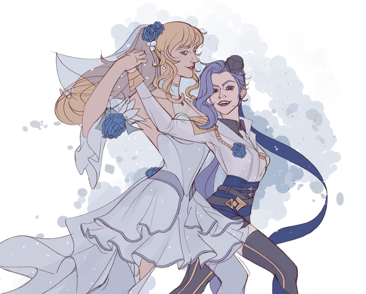 bluustain's tweet photo. you’re all invited to lightcannon’s wedding ✨☁️

(crystal rose lux x glorious jinx commission) 

#lightcannon #jinx #lux #luxannacrownguard #LeagueofLegends
#LeagueofLegendsFanart https://t.co/09qncQ4xZP