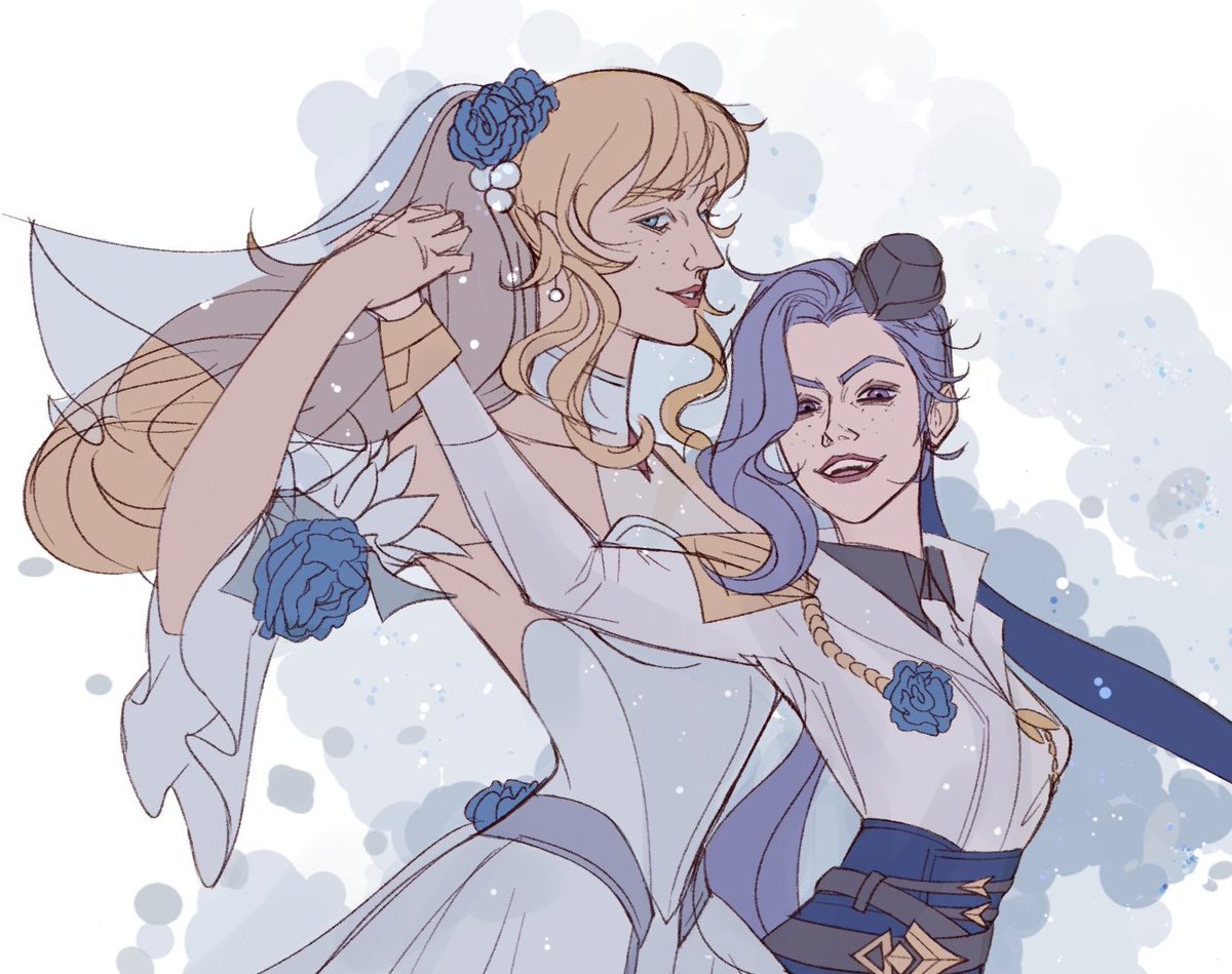 bluustain's tweet photo. you’re all invited to lightcannon’s wedding ✨☁️

(crystal rose lux x glorious jinx commission) 

#lightcannon #jinx #lux #luxannacrownguard #LeagueofLegends
#LeagueofLegendsFanart https://t.co/09qncQ4xZP