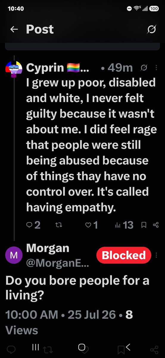 mx_chaosgremlin's tweet photo. Apparently having empathy is boring https://t.co/Iu4h7HpakA