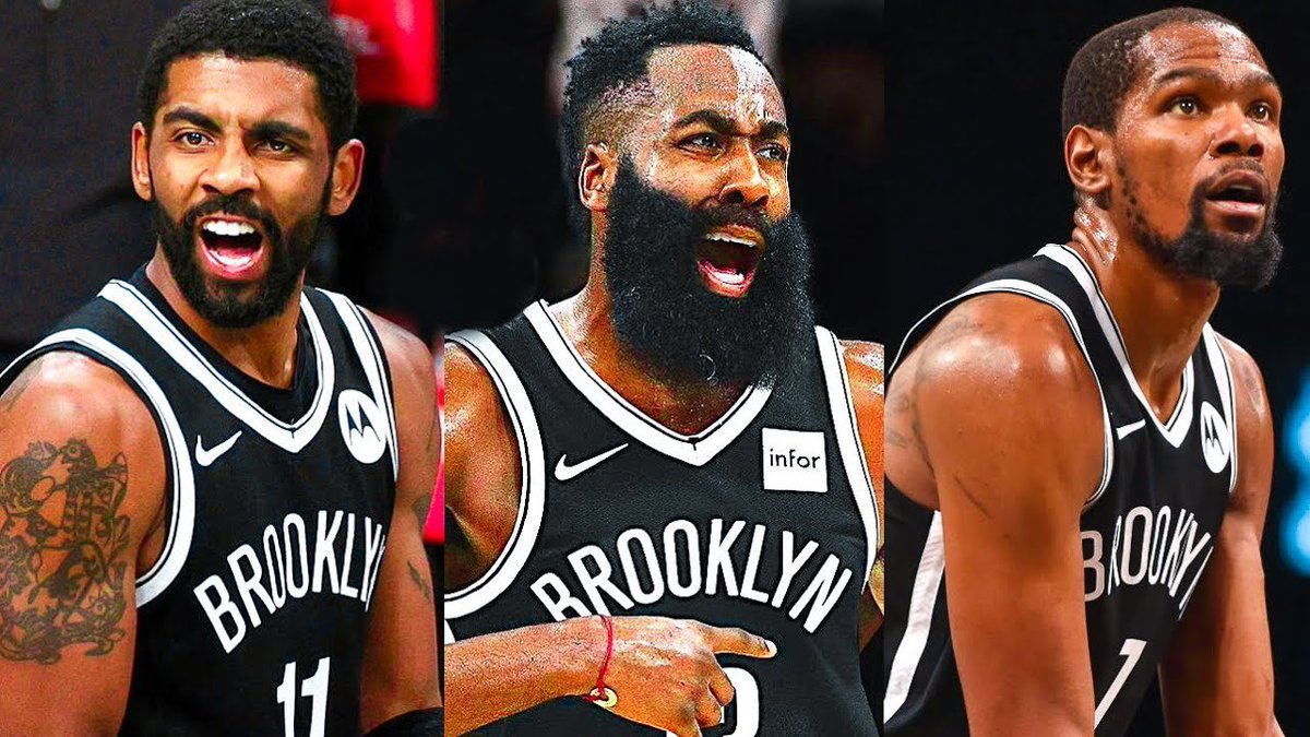 BklynReports's tweet photo. The big 3 of Kyrie, Harden, and KD could’ve been special. Injuries really messed it all up. The big 3 only played a total of 16 games together because of injuries. In that total of games played together they had a 13-3 record. Injury’s messed up a DYNASTY! #Nets #NetsWorld https://t.co/OhZj3YAO2N