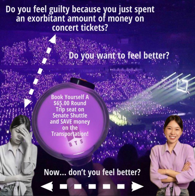 SenateTransport's tweet photo. @ggukbyul Senate Shuttle Bus is #SOLDOUT on August 1st ….however, there are
TWO (2) 둘 seats left on our August 2nd Shuttle!! 💜💜
Depart: Times Square
Cost Per Seat: $65.00
Book Online: 💻
https://t.co/K3tfZPepbR
#NYC #NewYork #BTSshuttle #BTSnyc #TripAdvisor #MetLifeStadium #NY https://t.co/x0dlt5IVUs