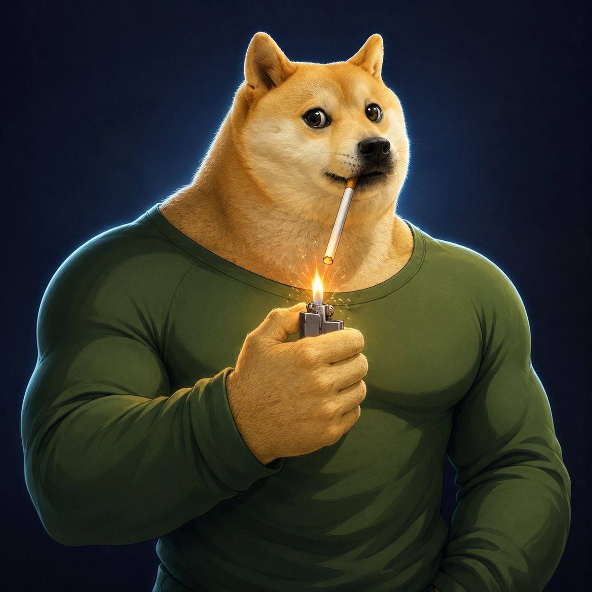 SwoleDogeX's tweet photo. Time to time you have to enjoy a cigarette break https://t.co/L9byqTa4mE