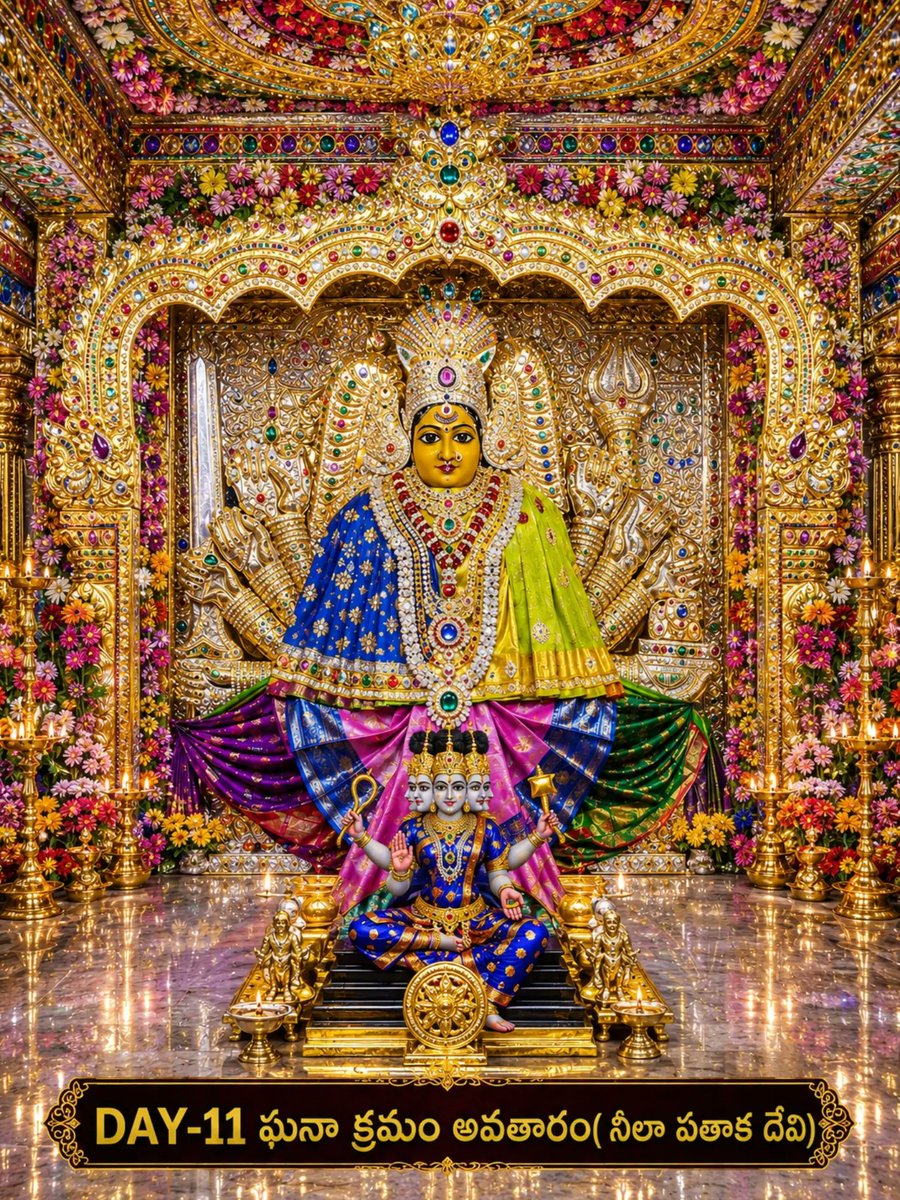 HiWarangal's tweet photo. ఈరోజు శాకాంబరీ ఉత్సవాల్లో భాగంగా నేడు నిలాక్రమంలో భద్రకాళీ అమ్మవారు⛩️🔱🌺🪔🥥🙏
#భద్రకాళీశరణంమమః
#ShakambariDevi 🌿🍅🍆🥦🍅
#BhadrakaliNamosthute 🙏
#25JUL2026
#Nithyadevi
#AshadhaMasam
#Vikky 📸
#ShakambariUtsavalu
#CulturalHeritage
#WarangalTemples 🇮🇳 https://t.co/MJZPULC16n