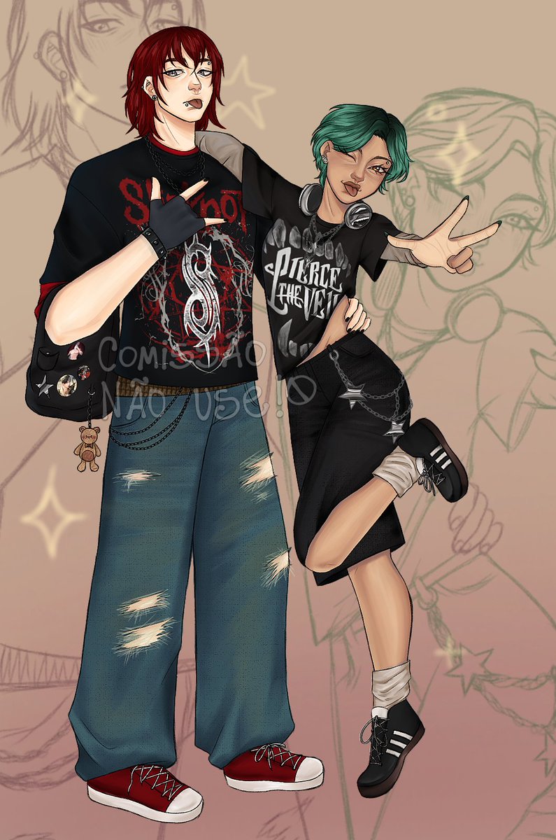 Koorvlook's tweet photo. A referência que me mandaram / como ficou a arte 

[Comm p/ @strogonollie] https://t.co/eQzc9oGv1Y