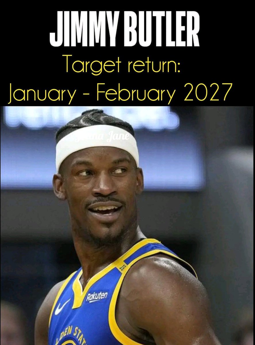 GoldenStat70782's tweet photo. The Warriors’ Real Deadline Trade: Jimmy Butler’s Return

_Per Anthony Slater_

The Golden State Warriors didn’t need to chase another superstar this offseason. 
Their backup plan has been in rehab the whole time.

According to Warriors insider Anthony Slater, Jimmy Butler is a little over five months removed from a torn right ACL. And the biggest news? _“He’s turned the corner a little bit in the last few weeks.”_

That’s all Dub Nation needed to hear.

Butler still isn’t running full sprints. He’s not unrestricted yet. 
But progress is progress. And for a 36-year-old who plays like he’s 26, every small step matters. 
The current timeline points to a January or February 2027 return — about 11 to 12 months after surgery. 

It’s an unfair burden to put on anyone, especially someone turning 37 mid-season. But this is Jimmy Butler we’re talking about. 

There’s also motivation. 
He becomes extension-eligible in February. He’ll be an unrestricted free agent next summer. 

When Slater talked to him last month, Butler was “as confident as ever,” saying he expects to come back as the same player he was when he left.

And that’s the Warriors’ bet.

While other teams chase names, Golden State is choosing health, continuity, and culture. 
Pay Draymond. 
Develop Yaxel Lendeborg. 
Let Steph cook. 
Then in the middle of the season, drop in Playoff Jimmy like a trade deadline acquisition.

No panic. No overreaction. Just patience.

The Warriors’ superteam isn’t a new trio.  
It’s Steph, Dray, and a healthy Jimmy Butler coming back in January.

If that timeline holds, Golden State didn’t lose the offseason.  
They just delayed their biggest move until mid-season.