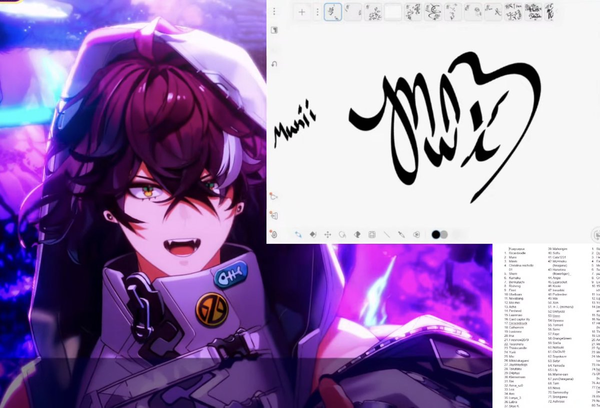 muniibtw's tweet photo. Last night, 🐣 designed a signature for me! It surprised me because I never thought to use my name as a smile before. I hope when people say or hear my name they smile, too. Thank you Piochan for my cute signature! #dropsigns ^u^ii https://t.co/olm7ACOXSz
